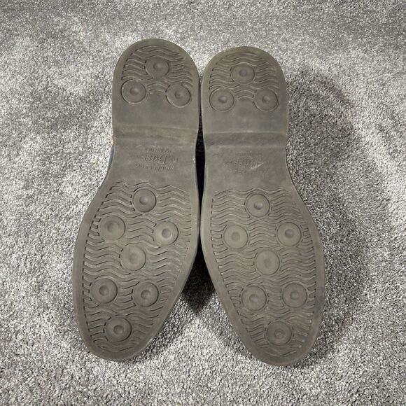 Bass Piedmont Men's Sz 11.5 Blue Brown Suede Corduroy Comfort Oxford Shoes Used - Picture 8 of 11